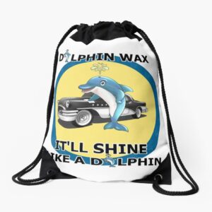 Dolphin Wax Drawstring Bag