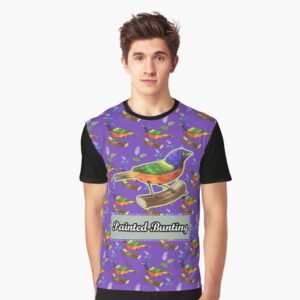 PAINTED BUNTING BIRD Graphic T-Shirt